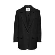 Sort Polyester Blazer Efterår/Vinter Kollektion