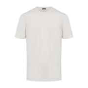 Beige Bomuld T-shirt Kortærmet