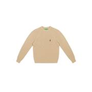 Crewneck i sandfarve