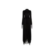 Fringed Maxi Kjole med Point Krave