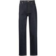 Mørkeblå Straight-Leg Jeans