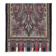 Paisley Print Cashmere Silk Shawl Kvinde