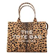 Leopard Stor Tote Taske