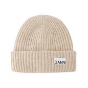 Genbrugsuld Beanie - Beige