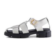 Alva sandal læder - White