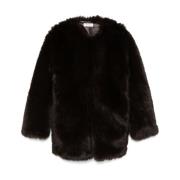 Brun Faux-Fur Vinterfrakke