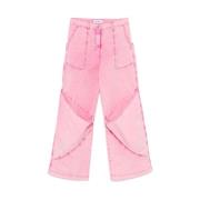 Rosa Pink Jeans med Lommer