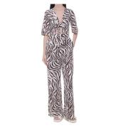 Hvide Zebra Print Strandbukser