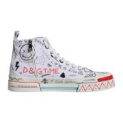 Graffiti Print High Top Sneakers