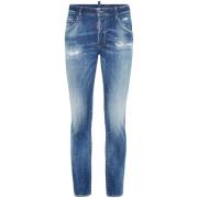 Blå Distressed Denim Jeans