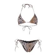 Leopard Trekant Skåret Bikini Top