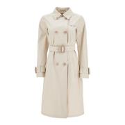 Beige Dobbeltbrystet trenchcoat