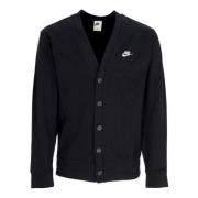 Fairway Cardigan Sort/Hvid Bomuldssweater