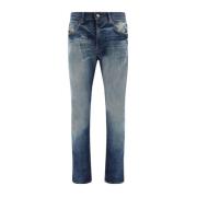 Jeans med broderet logo