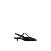 Patentlæder Kitten Heel Slingback Pumps