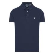 Slim Fit Bomuld Mesh Polo Skjorte