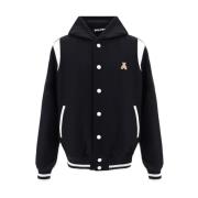 Bear Detail Hættetrøje Varsity Jakke