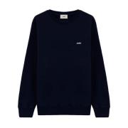 Navy Blue Rund Hals Sweatshirt