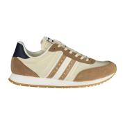 Sporty Beige Sneakers med Kontrastdetaljer