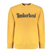 Brun Langærmet Sweater med Print