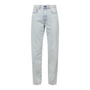 Højtaljet Straight Leg Blegede Jeans