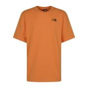 Grafisk T-shirt i abrikos glasur