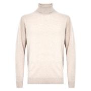 Merino Cashmere Højhalset Sweater Grå