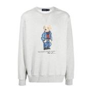 Grå Bomuldssweater med Polo Bear