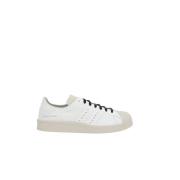 Hvide lavtop sneakers med 3-striber