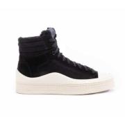 Sort Ruskind High Top Sneakers Hvid Sål