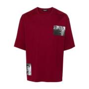 Mørk Rød Bomuld Jersey T-shirt