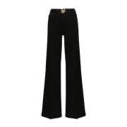 Sorte Flare Jeans i Bomuld AW24