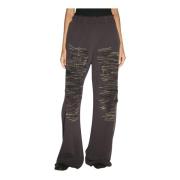 Slidte Bomuld Wide-Leg Track Pants