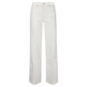 Flared Stretch Bomuld Jeans med Medium Talje