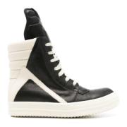 Sort Læder High Top Sneakers