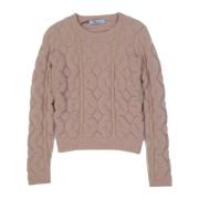 Uldbluse med blanding Crew Neck