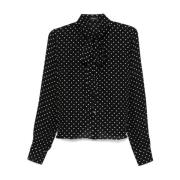 Polka Dot Silkebluse