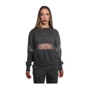 Sort Bomuld Polyester Sweatshirt