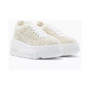 Platform Sneakers med Faux Fur