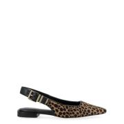 Leopard Print Slingback Flats