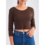 Langærmet Cropped Top til Kvinder