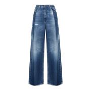 Afslappet pasform tofarvet denim jeans