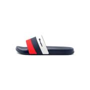 Trefarvet Amerikanske Slide Sandaler