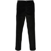 Sort Corduroy Tapered Leg Bukser