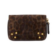 Leopard Print Suede Pung