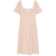 Pink Blomstret Blonde Midi Kjole