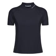 Sort Rashguard Top med Mock Neck