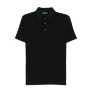 Sorte T-shirts og Polos med knappet front