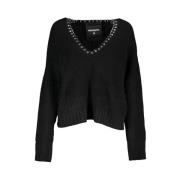 Elegant V-hals sweater med stilfulde detaljer