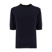 Klassisk Crew-neck Sweater med Lysende Detaljer